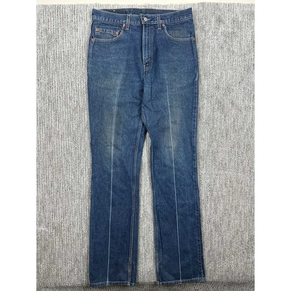 Vintage 90s Levis 517 Jeans Mens 34x36 (fits 34x37) Faded Blue Denim Made In USA